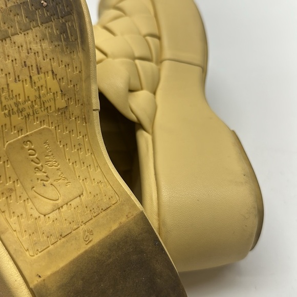 Sam Edelman Circus NY Julieta Clog Mules Platform Open Shoes Quilted Yellow 6.5 - Picture 8 of 8